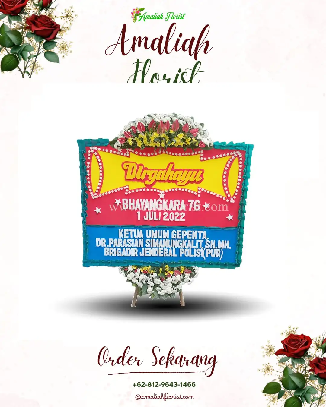 Papan Bunga HUT Ulang Tahun Tujuh Belas